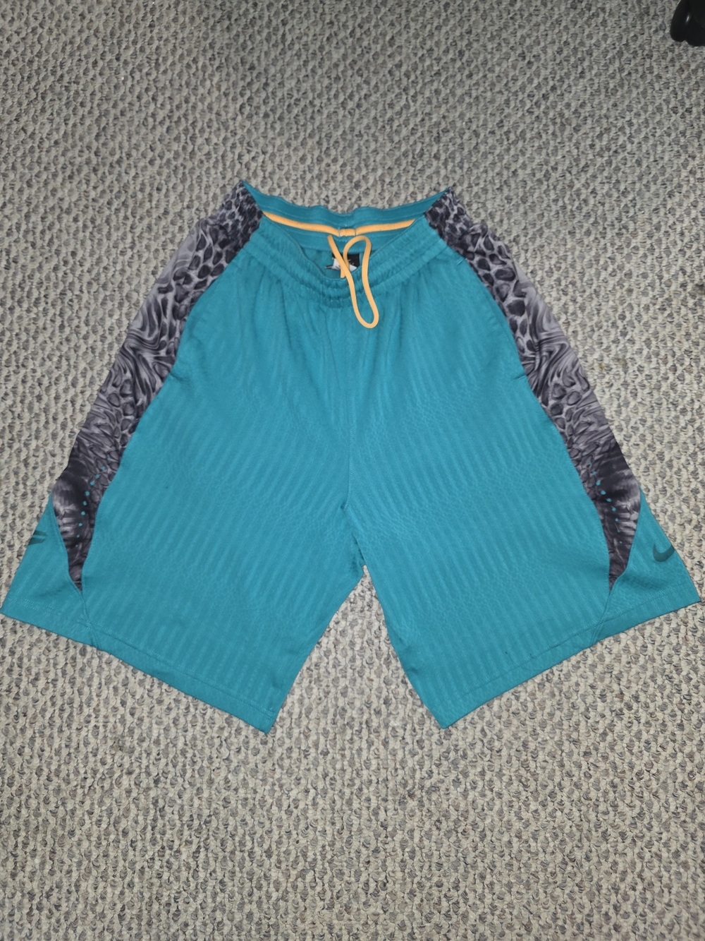 Nike Kobe Bryant Men's Teal Athletic Shorts with Grey Accent Panels